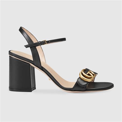 gucci black sandals heels|gucci black high heel sandals.